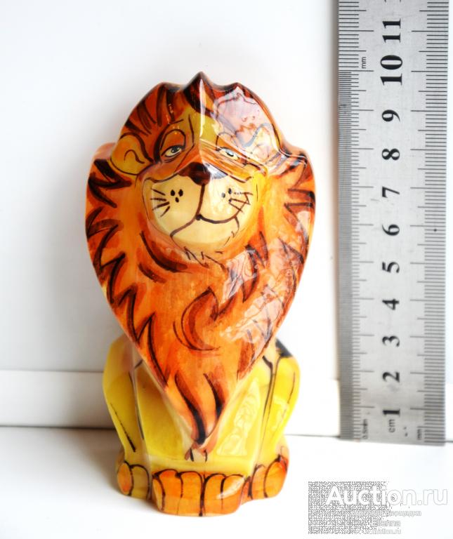 Натуральный камень селенит Статуэтка Король Лев сказка мультфильм царь зверей