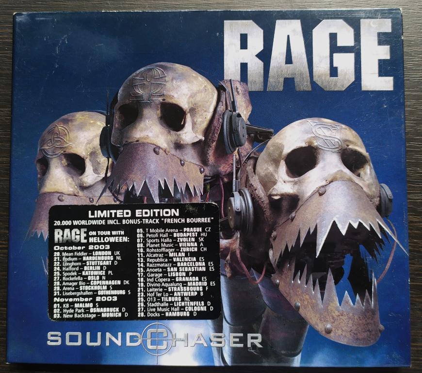 RAGE – Soundchaser 2003 Made in Germany + BONUS TRACK отл.сост. Limited Edition, Digipak