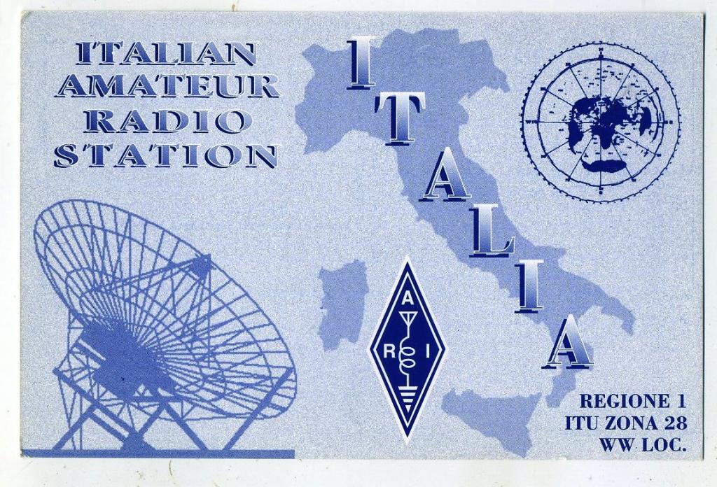 Карточка радиообмена QSL - Италия 1999 год (РК-23)-14