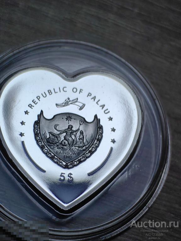 5 долларов Палау сердце 2007 Боже мой Ангел и Дьявол серебро святые небеса
