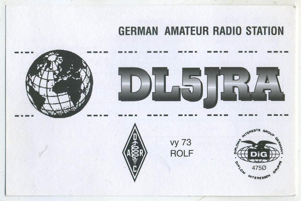 Карточка радиообмена QSL - Германия, Саксония, Ауэрбах 2000 год (РК-23)-9