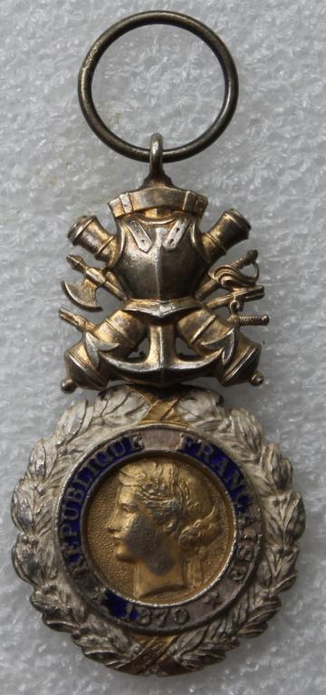 Франция 1870 г. Военная медаль За доблесть и дисциплину Армия Война