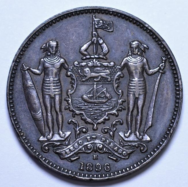 Британский Северный Борнео 1 цент 1896 H