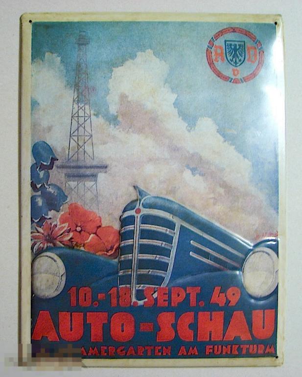 Реклама автошоу. Германия. 1949 год.