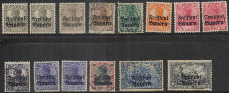 ГЕРМАНИЯ. ПОЧТОВЫЕ МАРКИ. ГЕРМАНСКИЕ ЗЕМЛИ. БАВАРИЯ. Н/С. MH/ГАШ - 2747
