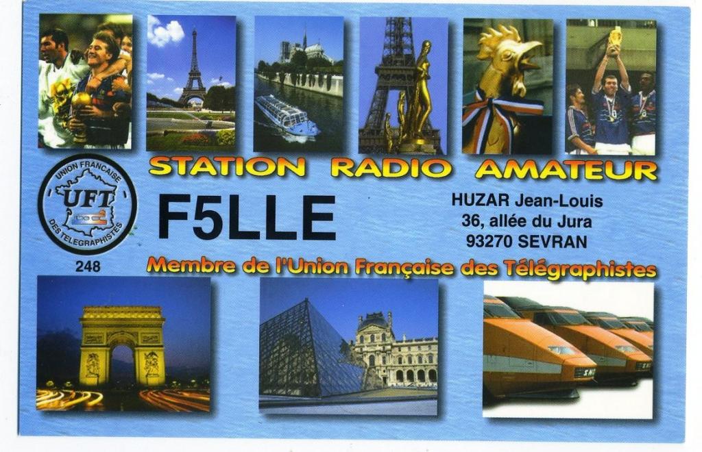 Карточка радиообмена QSL - Франция, Севран 2000 год (РК-24)-7