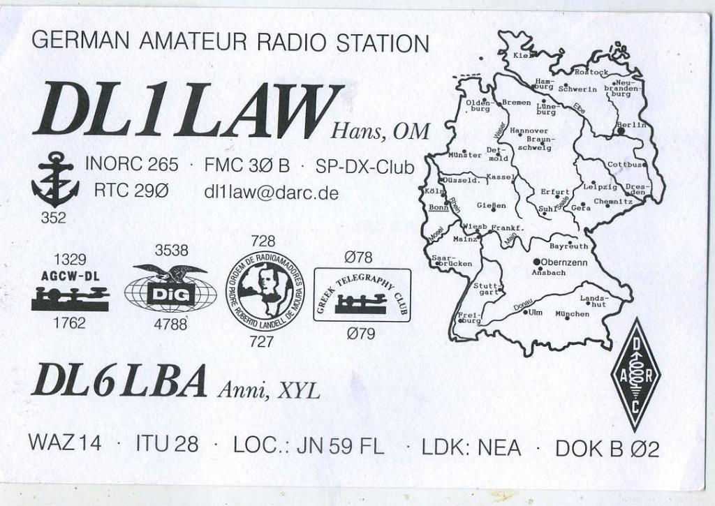 Карточка радиообмена QSL - Германия 2002 год (РК-25)-9