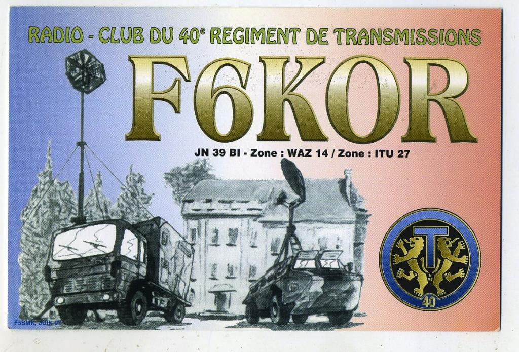 Карточка радиообмена QSL - Франция 1999 год (РК-25)-3