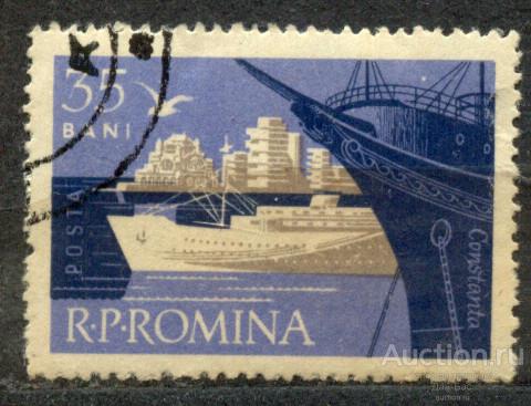 Румыния  1960 курорты Константа КОРАБЛИ ТРАНСПОРТ КЛЕЙ