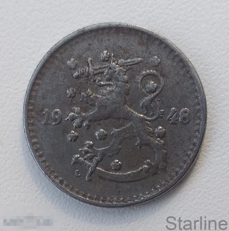 Финляндия, 1 марка, 1948  г., железо.