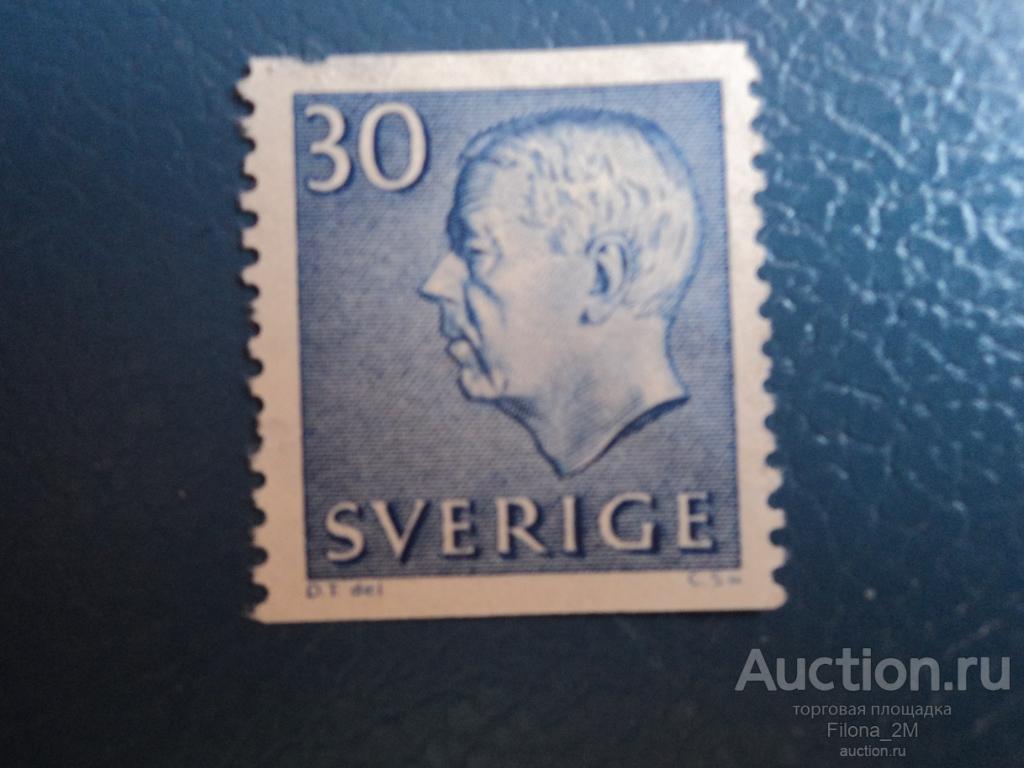 Марки.Швеция.1961 г.Стандарт.Персоны.Король Густав 6.Мi.№ 470 А.