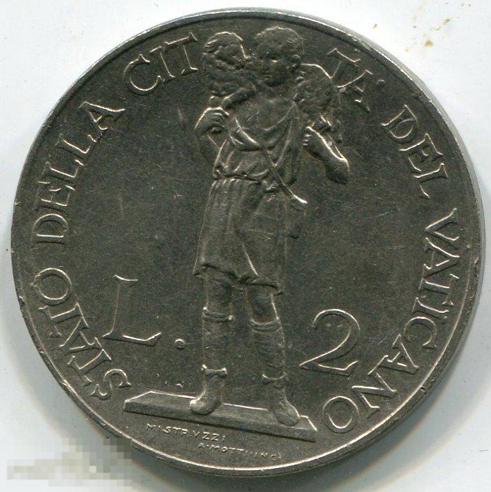 (a11050143) ВАТИКАН - 2 ЛИРЫ 1935 / KM6 италия 