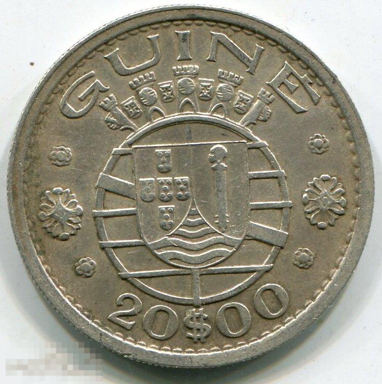 (s31050040) ГВИНЕЯ БИСАУ - 20 ЭСКУДО 1952 / португальская серебро