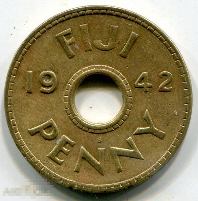 (a535007) ФИДЖИ - ПЕННИ 1942 S / KM7a
