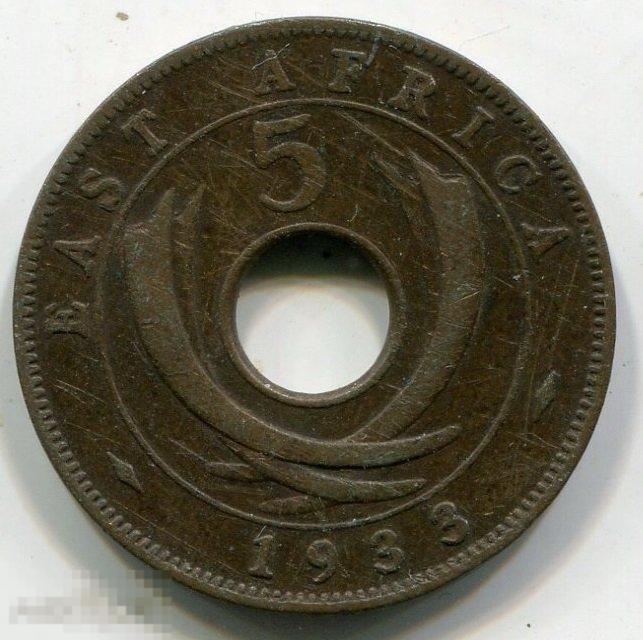 (z340366) ВОСТОЧНАЯ АФРИКА - 5 ЦЕНТОВ 1933 / KM18