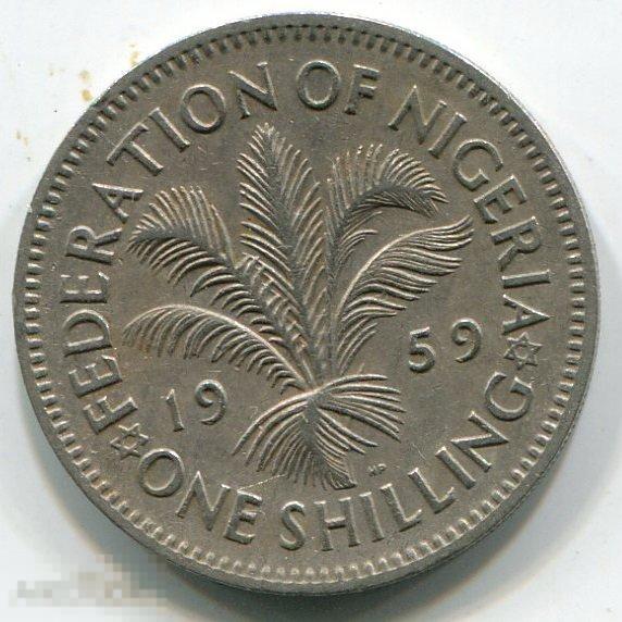 (a340553) НИГЕРИЯ - ШИЛЛИНГ 1959 / KM5