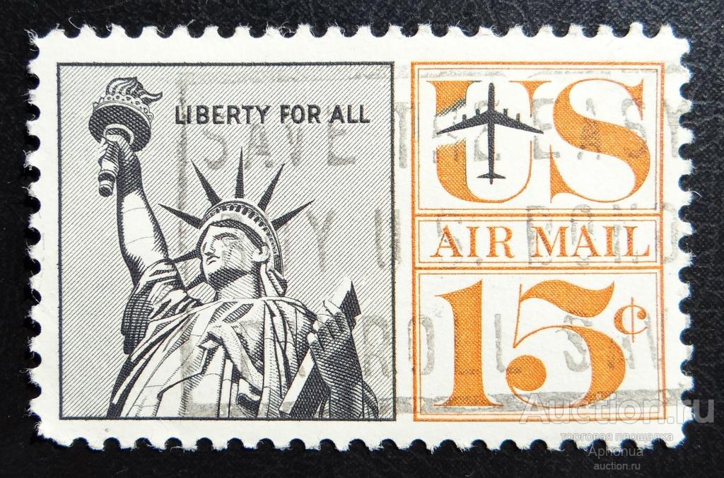 Почтовая марка гашение США Статуя Свободы 1959