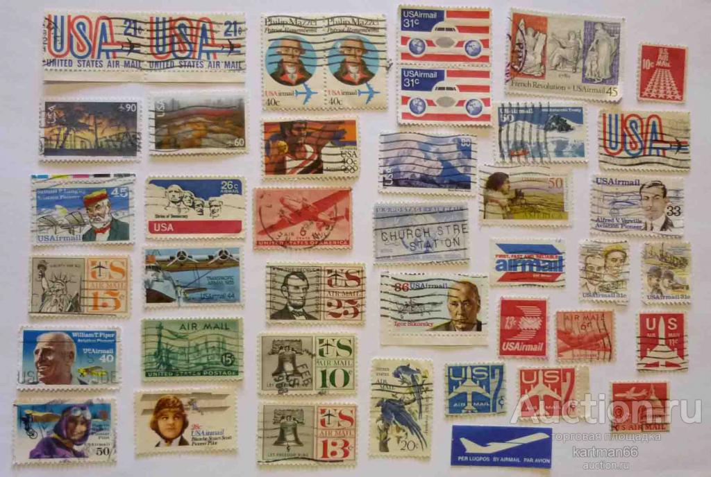 США АВИА МАРКИ , AIR MAIL   47  ШТ