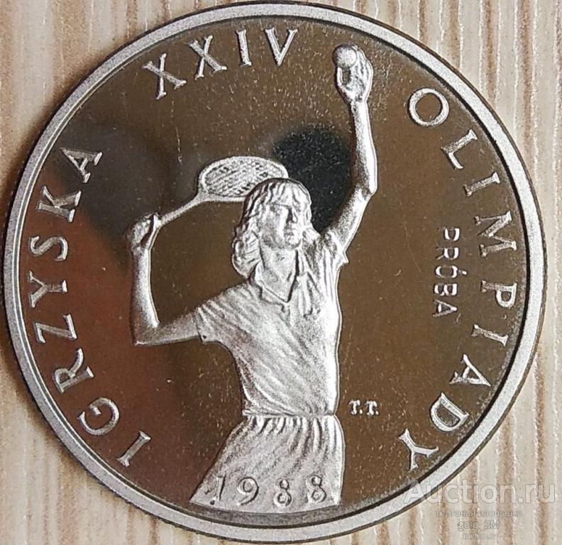 Польша. 200 злотых 1987 г. XXIV Олимпийские игры. ПРОБА. ПРУФ-PROOF