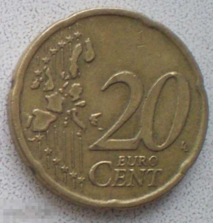 Греция. 20 евроцентов лепта. 2002 г. И. Каподистрия