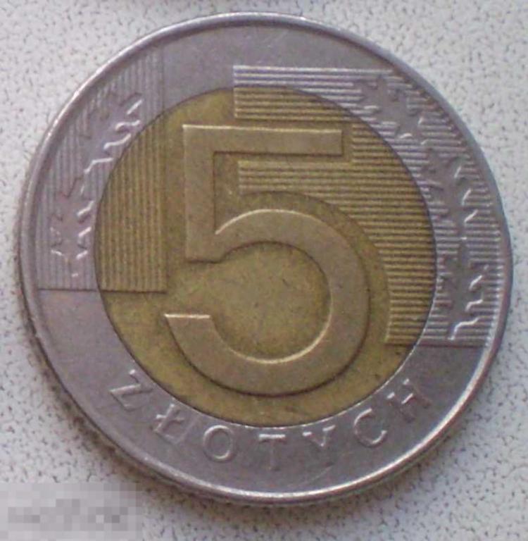 Польша. 5 злотых. 1996 г. Биметалл