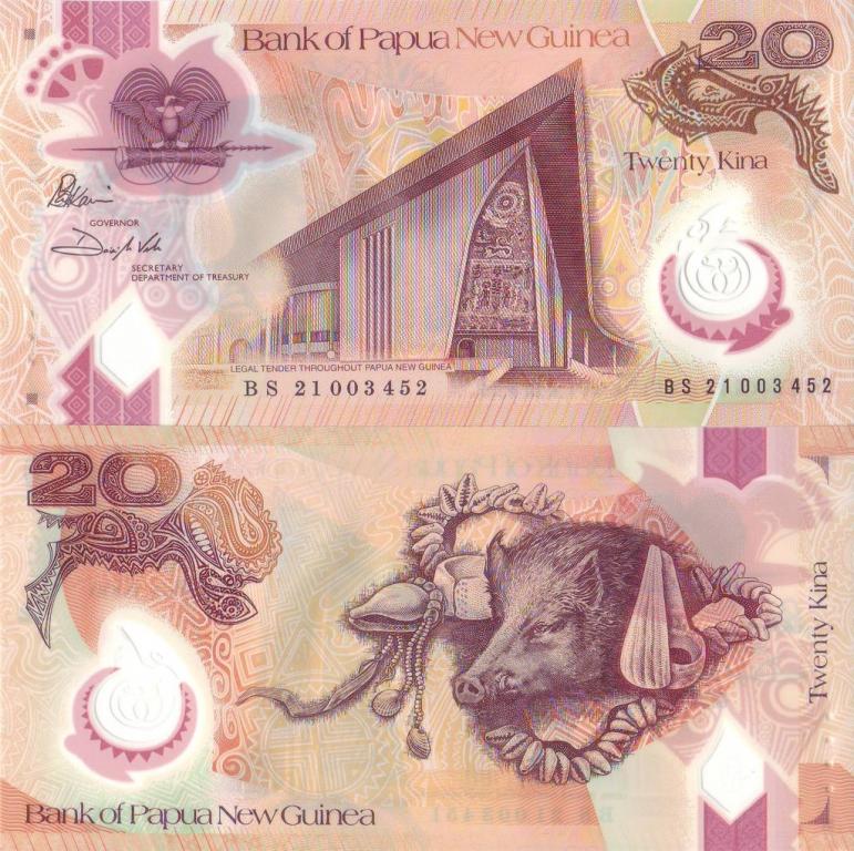 Папуа-Новая Гвинея 20 кина 2021 P53 полимер unc