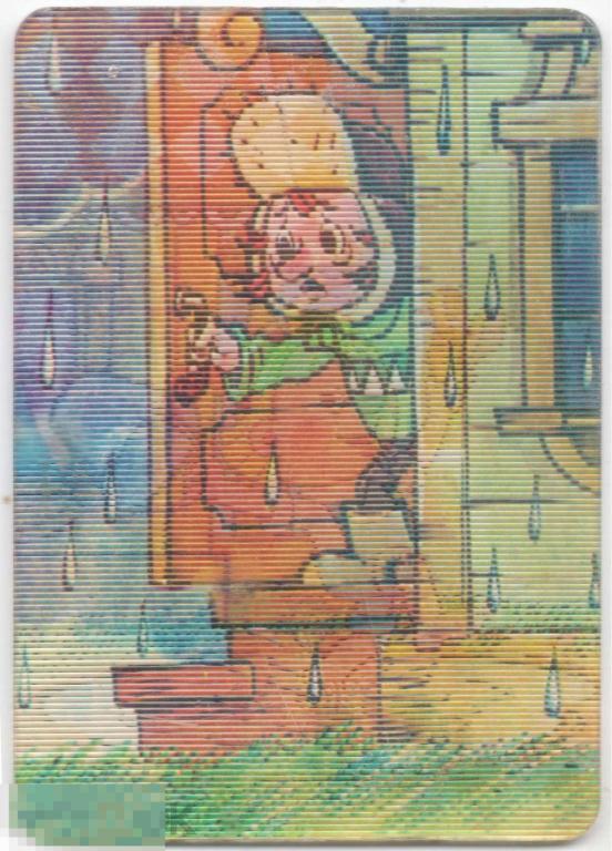 Календарик на 1982 г. Переливной стерео. Т. Сазонова. Мультфильм "Ох и ах"