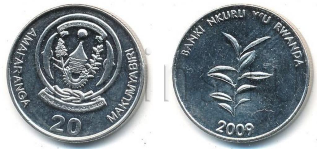 Руанда 20 франков 2009 Флора UNC 98921