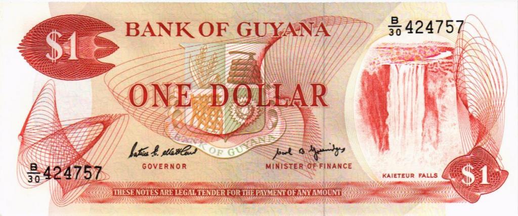 1 доллар 1992 Гайана 424757