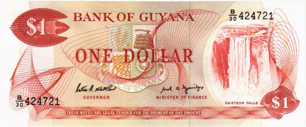 1 доллар 1992 Гайана 424721