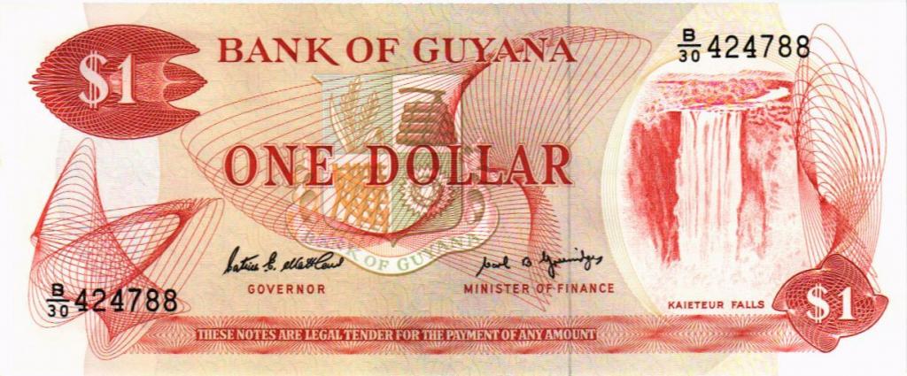 1 доллар 1992 Гайана 424788