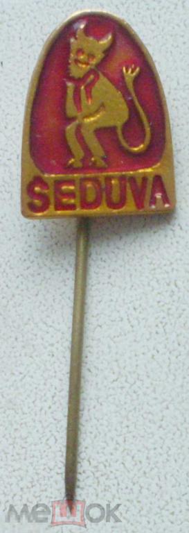 Литва. Шедува Seduva. Герб. Черт Чёртик. Иголка