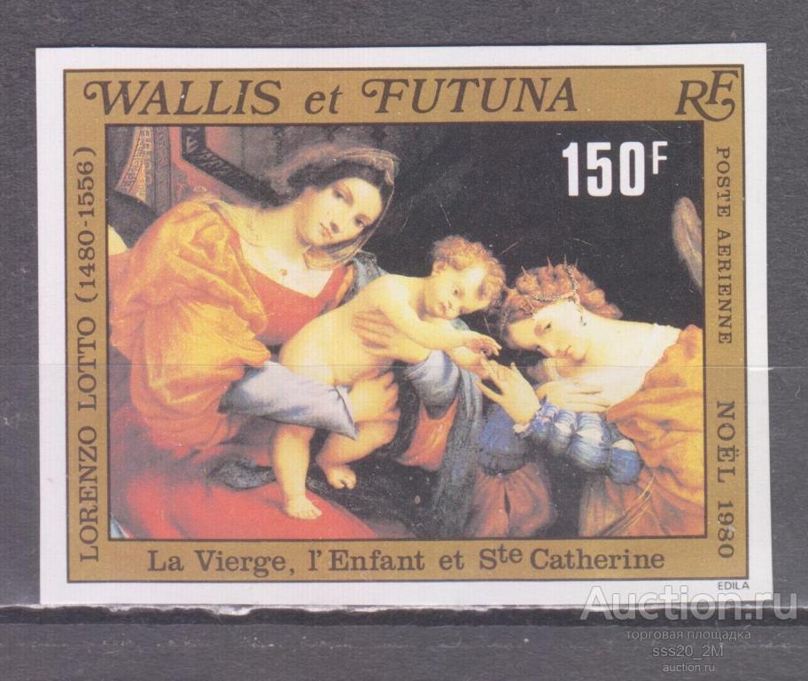 Уоллис и Футуна 1980 Рождество живопись Лотто Mi385 MNH б/зуб