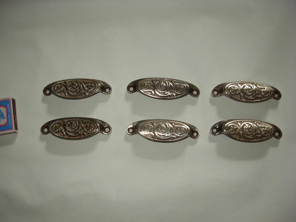 Ручки старинные литые на комод дверцы ящики , мебель , номерные , сверху хром или никель