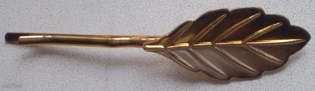 Заколка для волос Золотистый лист