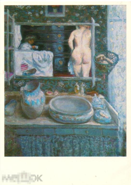 Пьер Боннар. Ню. Зеркало над умывальником (1908). 1970-е гг.
