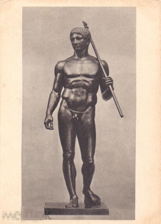 Копьеносец (Дорифор). Работа скульптора Поликлета (2-я половина V в. до н.э.). 1956 г.