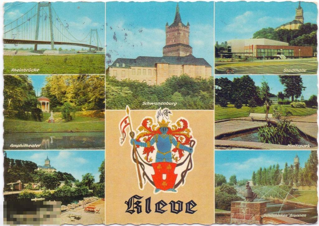 Германия. Клеве Kleve. Заполнена и прошла почту Клеве - Амстердам. 1970-80-е гг.