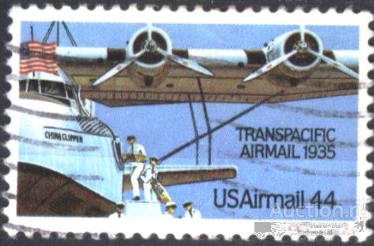 США Гашеная марка Авиация Самолет 1985