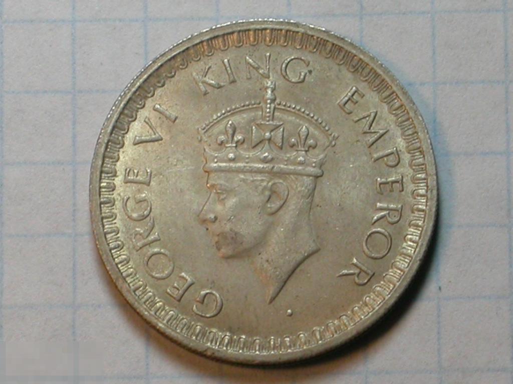 Индия Британская 1/2 Рупии 1942 UNC