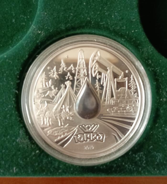 5 долларов 2010г. Капля нефти. ХМАО Югра(Австралия и Океания (острова Кука)).