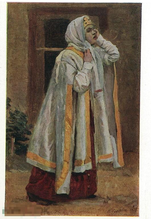 В.И. Суриков. Жена стрельца, уводимого на казнь. Этюд (1879). 1965 г.