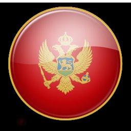 Флаг Черногории. Круглый, закатной