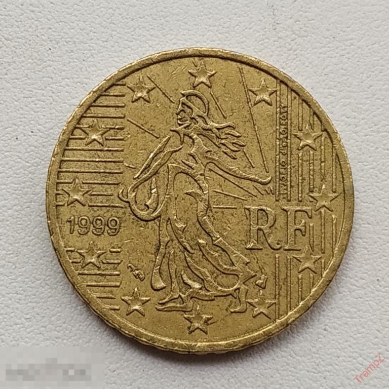Франция 50 центов евроцентов 1999г