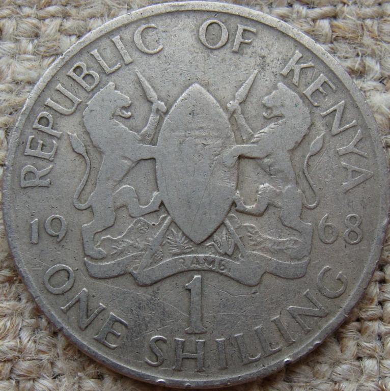Кения 1 шиллинг 1968 год