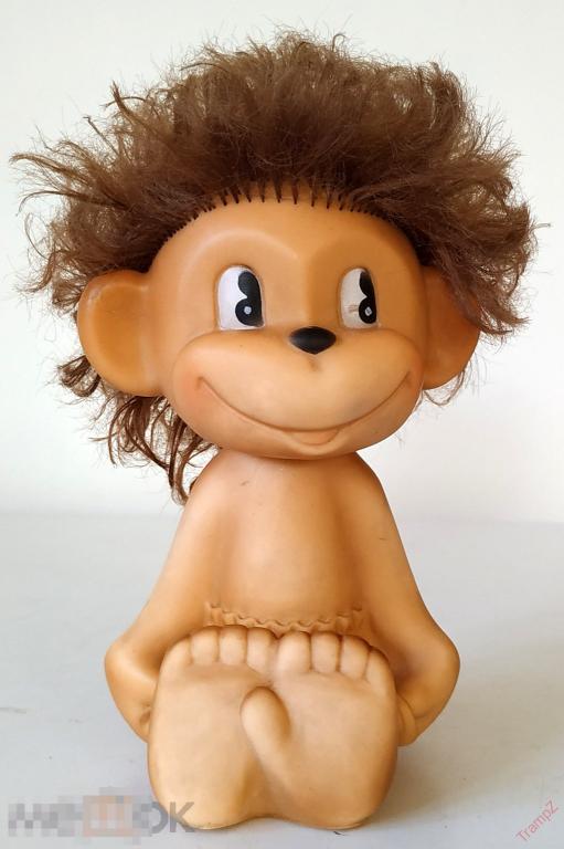 Игрушка резиновая СССР обезьяна обезьянка резина #9