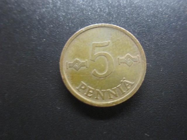 ФИНЛЯНДИЯ  5 ПЕННИ 1967 г