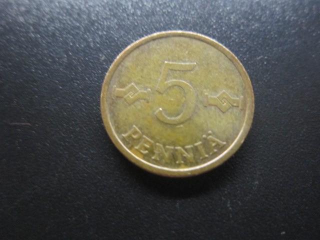 ФИНЛЯНДИЯ  5 ПЕННИ 1974 г