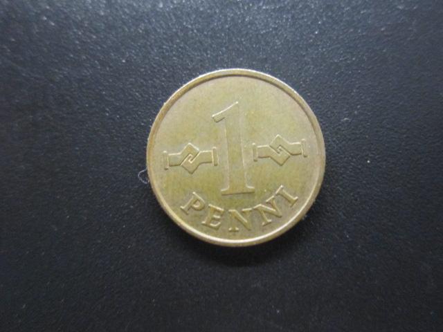 ФИНЛЯНДИЯ  1 ПЕННИ 1965 г