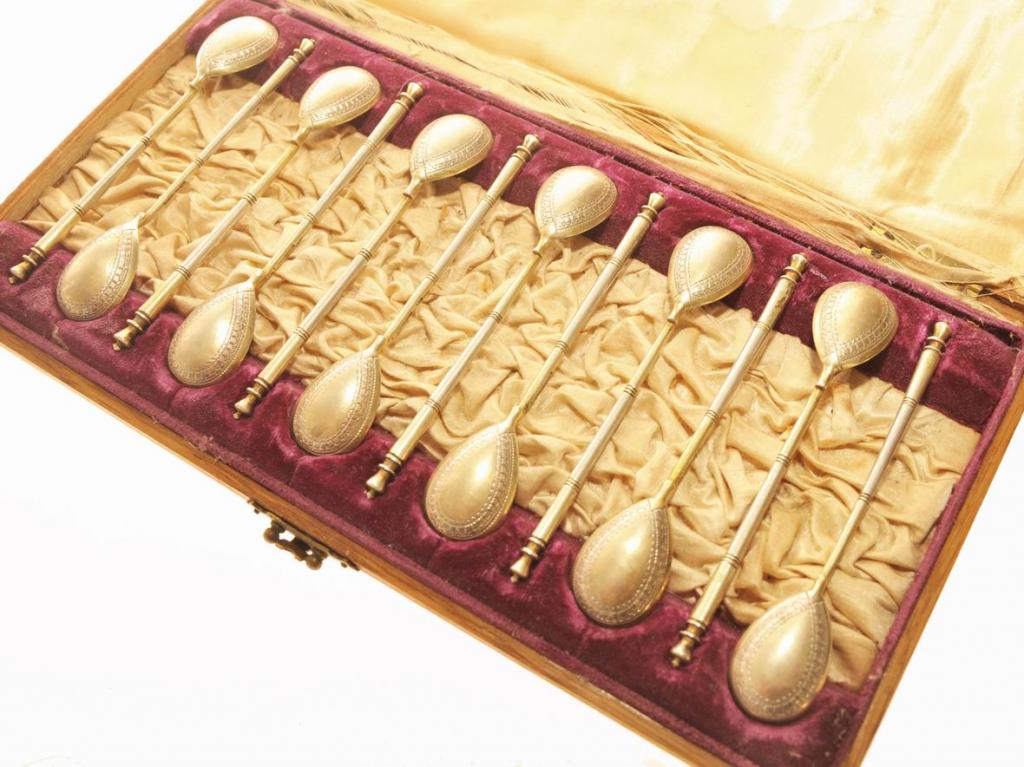 Ложки серебряные 84 пробы с клеймом НП (Николай Павлов)